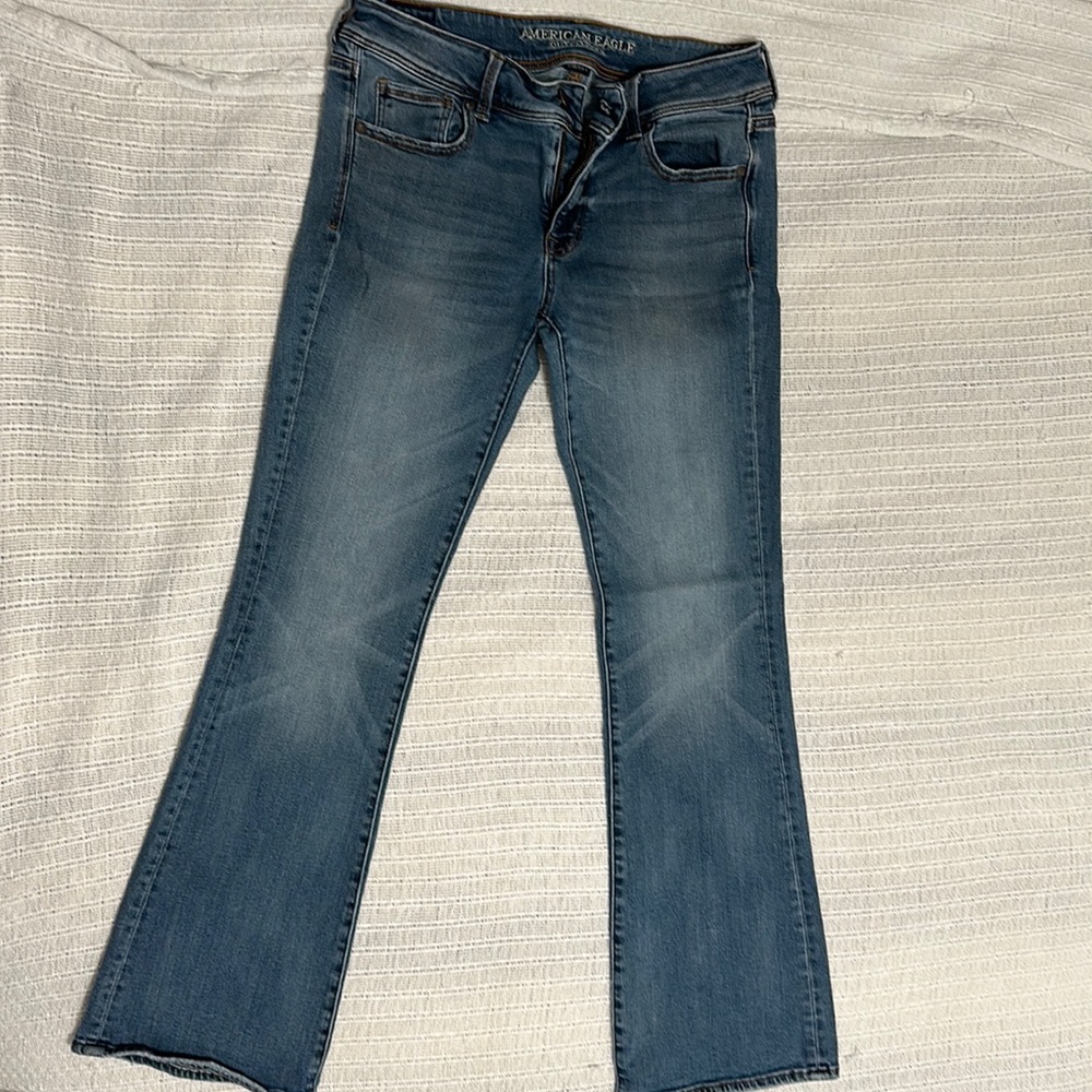 American Eagle kick boot jeans.